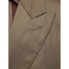 Costume Plume beige croisé en laine en tissu Iride à motif chevrons